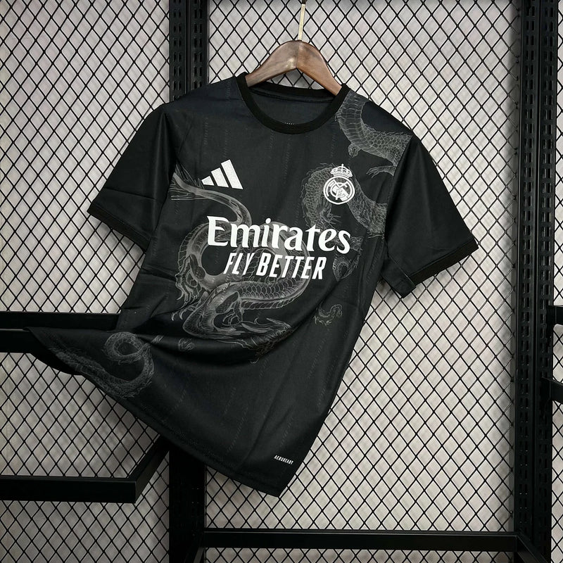 2024/2025 Real Madrid Chinese Dragon Black Football Shirt 1:1 Thai Quality