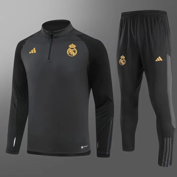 2023/2024 Real Madrid Half-Pull Training Special Edition Grey Football Shirt 1:1 Thai Quality