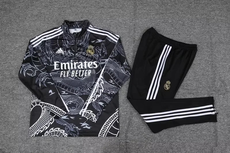 2023/2024 Real Madrid Half-Pull Training Special Edition Black Football Shirt 1:1 Thai Quality