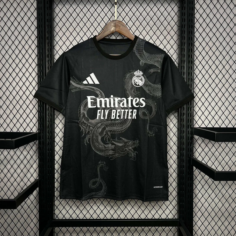 2024/2025 Real Madrid Chinese Dragon Black Football Shirt 1:1 Thai Quality