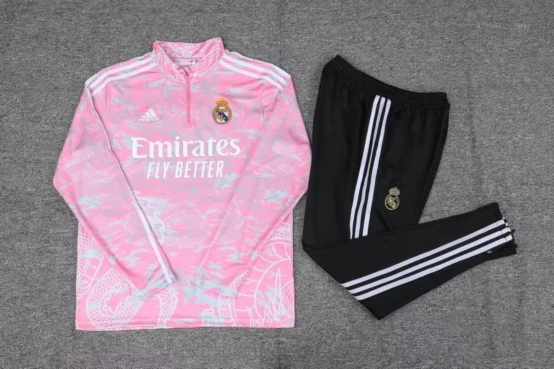 2023/2024 Real Madrid Half-Pull Training Special Edition Pink Football Shirt 1:1 Thai Quality