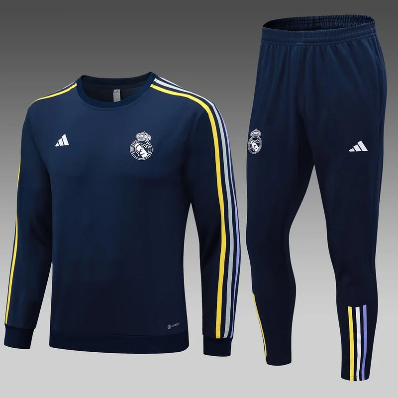 2023/2024 Real Madrid Half-Pull Training Suit Royal blue Football Shirt 1:1 Thai Quality