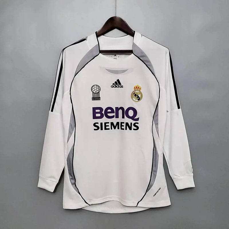 2006/2007 Retro Long Sleeve Real Madrid Home Football Shirt