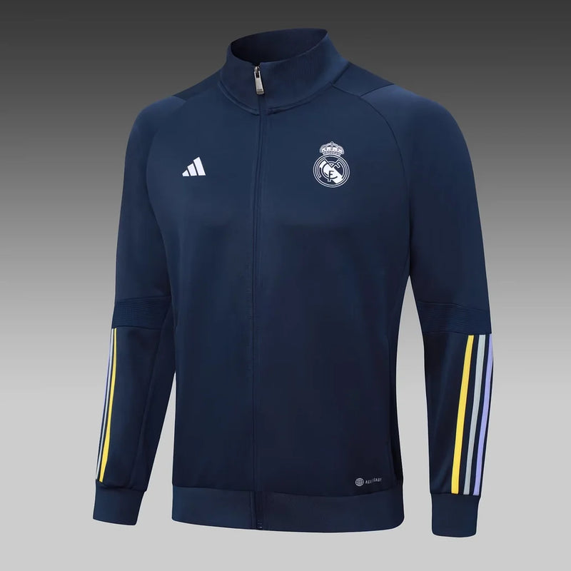 2023/2024 Real Madrid Long Zipped Jacket Royal blue Football Shirt